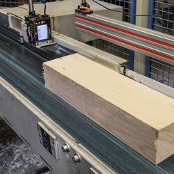 Automatische IPPC-Beschriftung auf der Schiebersäge